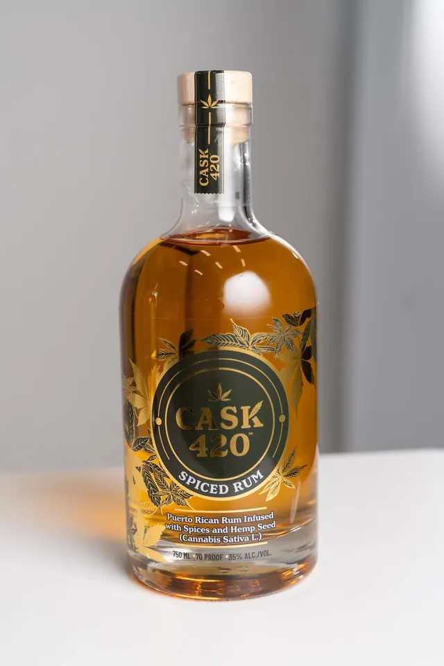 A spirits bottle ready for distribution