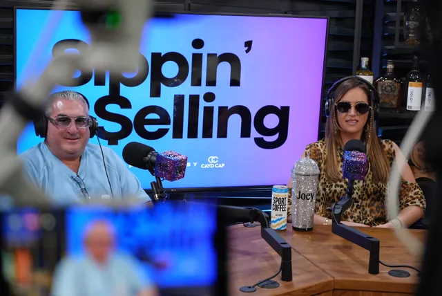 A Sippin’ & Selling recording with THRONE Sport Coffee on the desk